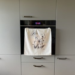 Viskestykke med valmuer