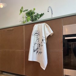 Viskestykke med valmuer